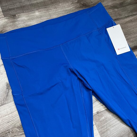 Lululemon Athletic Fast & Free HR Tight Yoga Pants 25” Symphony Blue NWT Size 20 - Picture 3 of 7